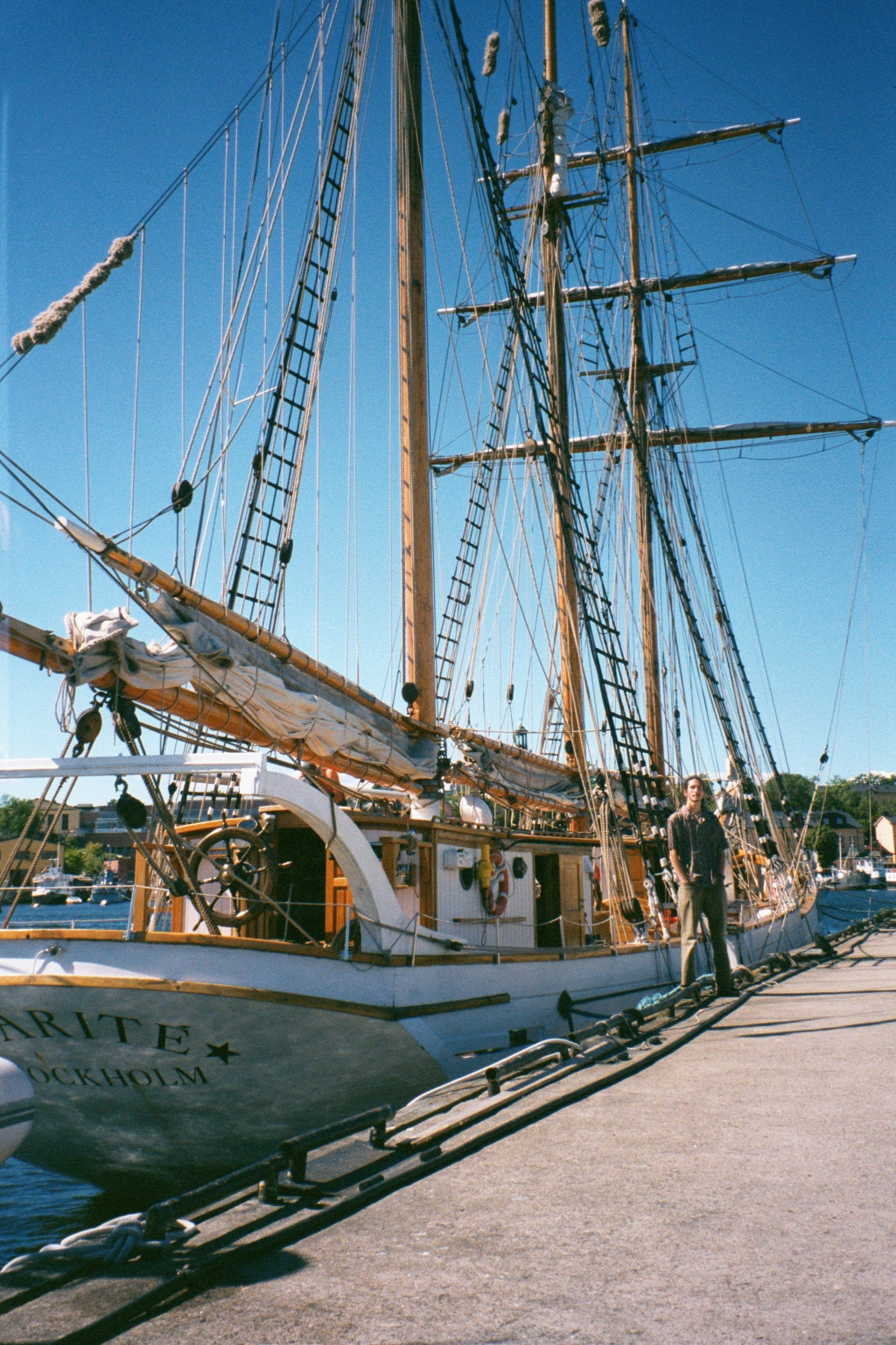 A ship in dock in Stockholm