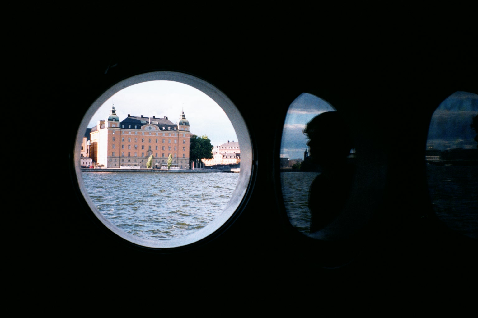 View from my bed on a boat in Stockholm